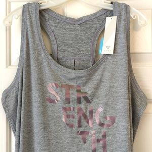 NWT Lane Bryant Livi Active wicking grey strength tank size 22/24